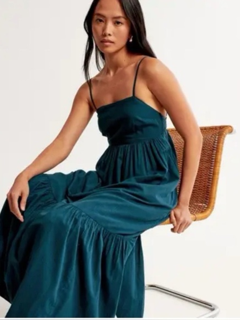 Abercrombie & Fitch Teal Maxi Dress - Picture 3 of 6